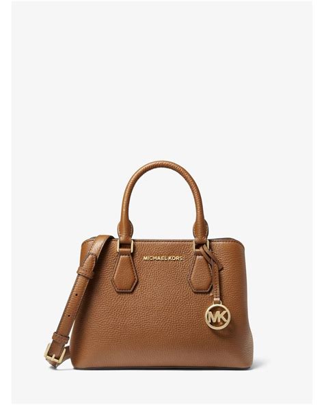 michael kors camille leather satchel|Camille Small Pebbled Leather Satchel .